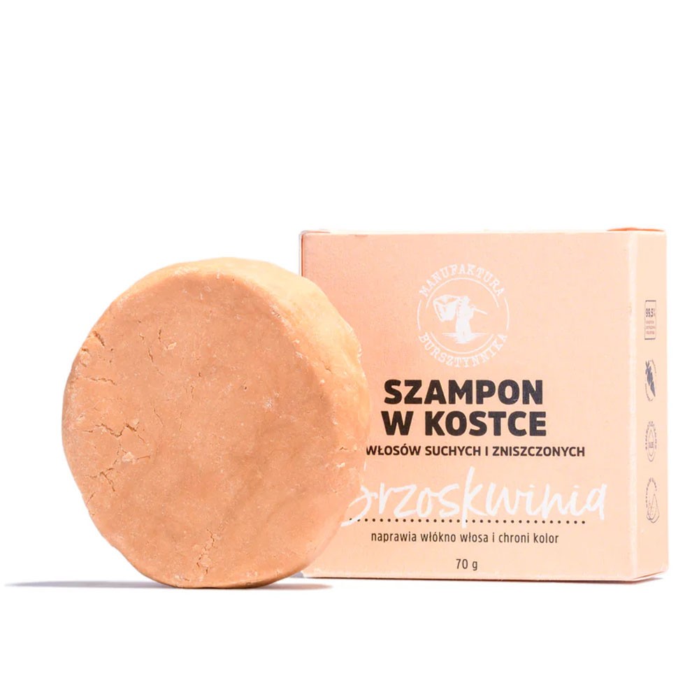 Szampon w kostce Brzoskwinia | Manufaktura Bursztynnika