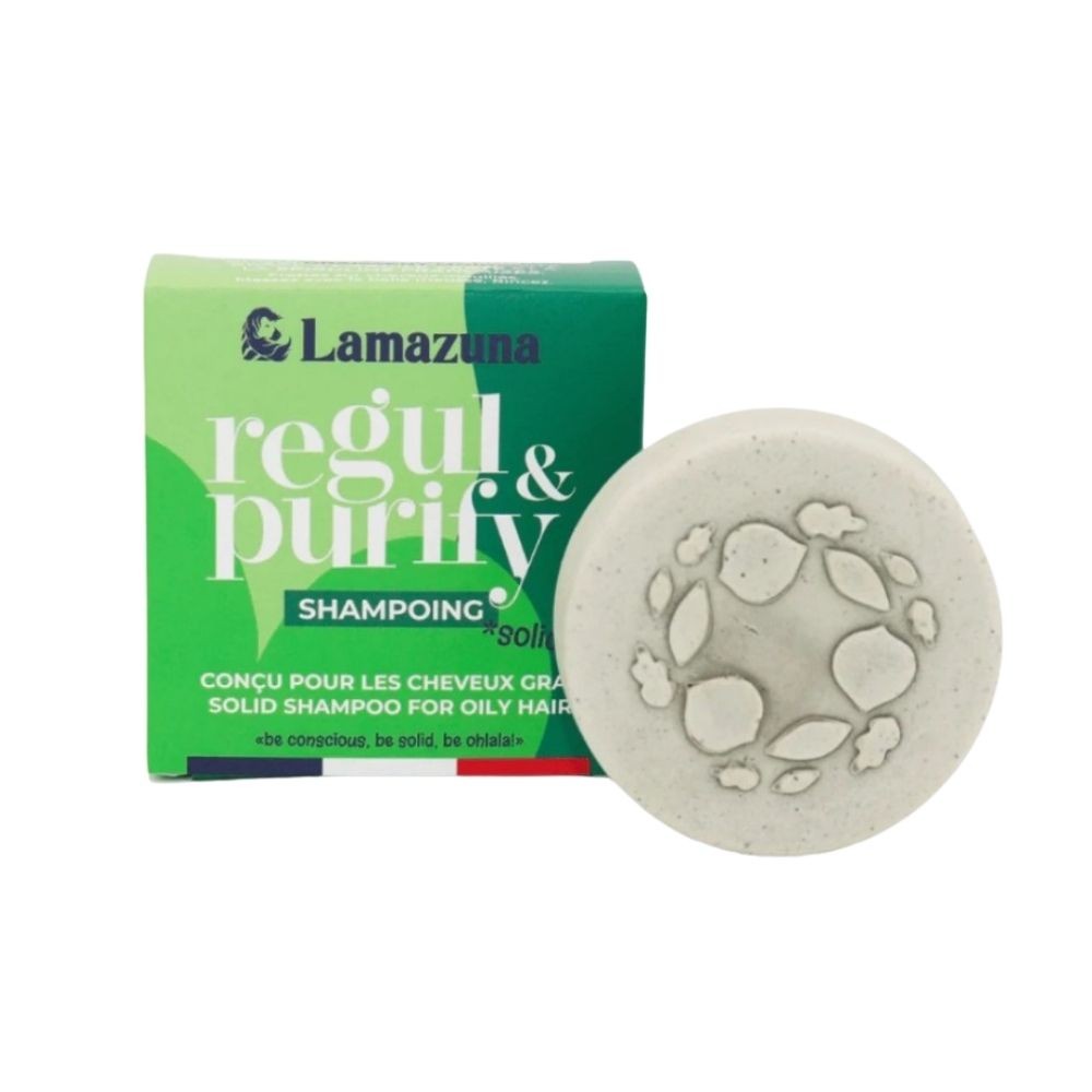 Szampon w kostce z zieloną glinka i spiruliną | Lamazuna