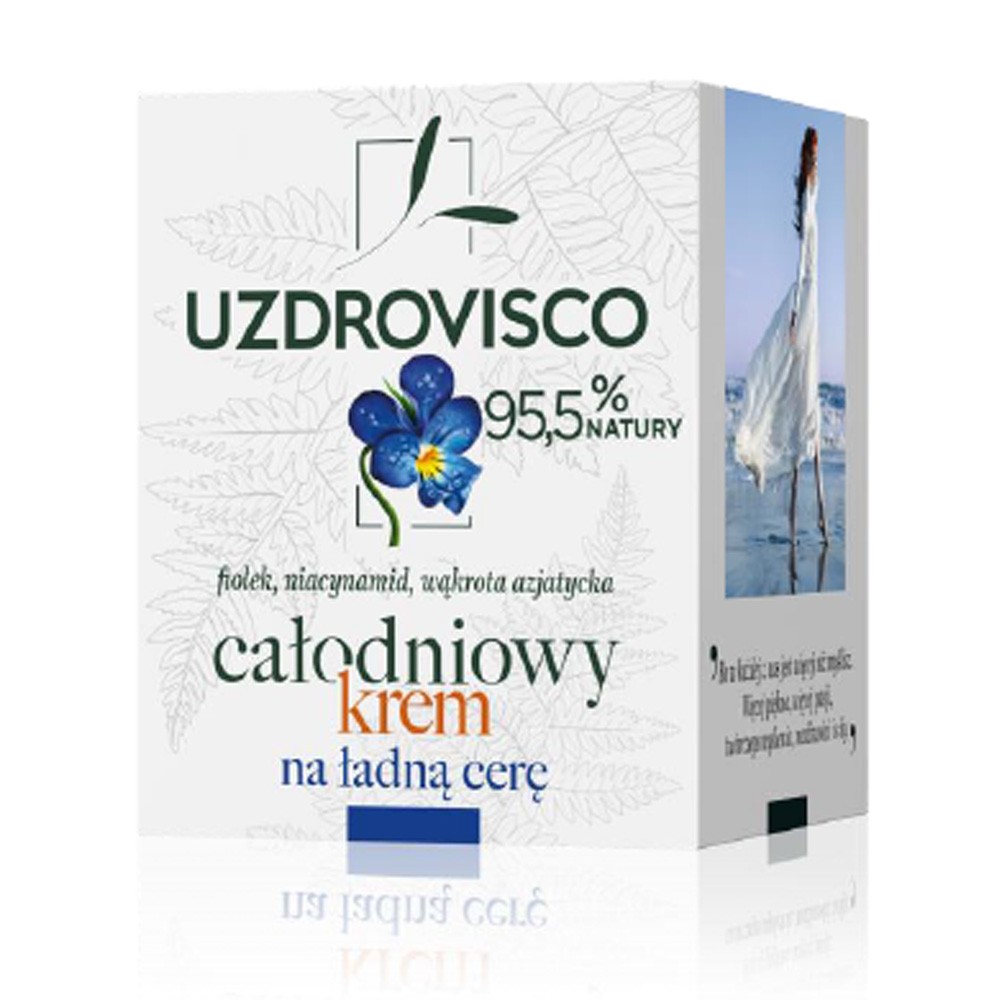 Krem do twarzy całodniowy na ładną cerę Fiołek | Uzdrovisco