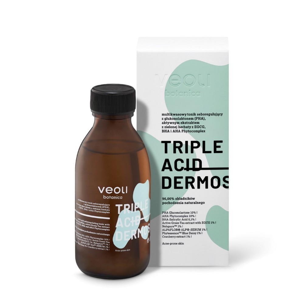 Multikwasowy tonik seboregulujący TRIPLE ACID DERMOSOLUTION | Veoli Botanica