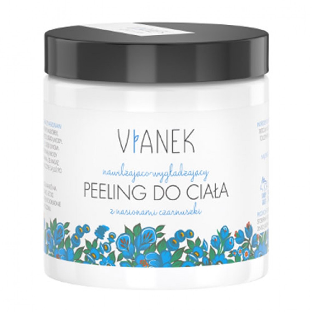 Nawilżająco-wygładzający peeling do ciała z czarnuszką - NOWA POJEMNOŚĆ 250 ML | Vianek