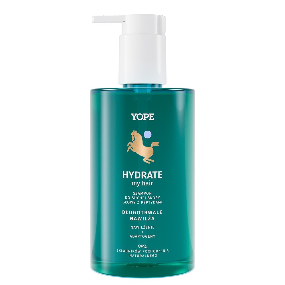 Szampon do suchej skóry głowy z peptydami, HYDRATE my hair | Yope