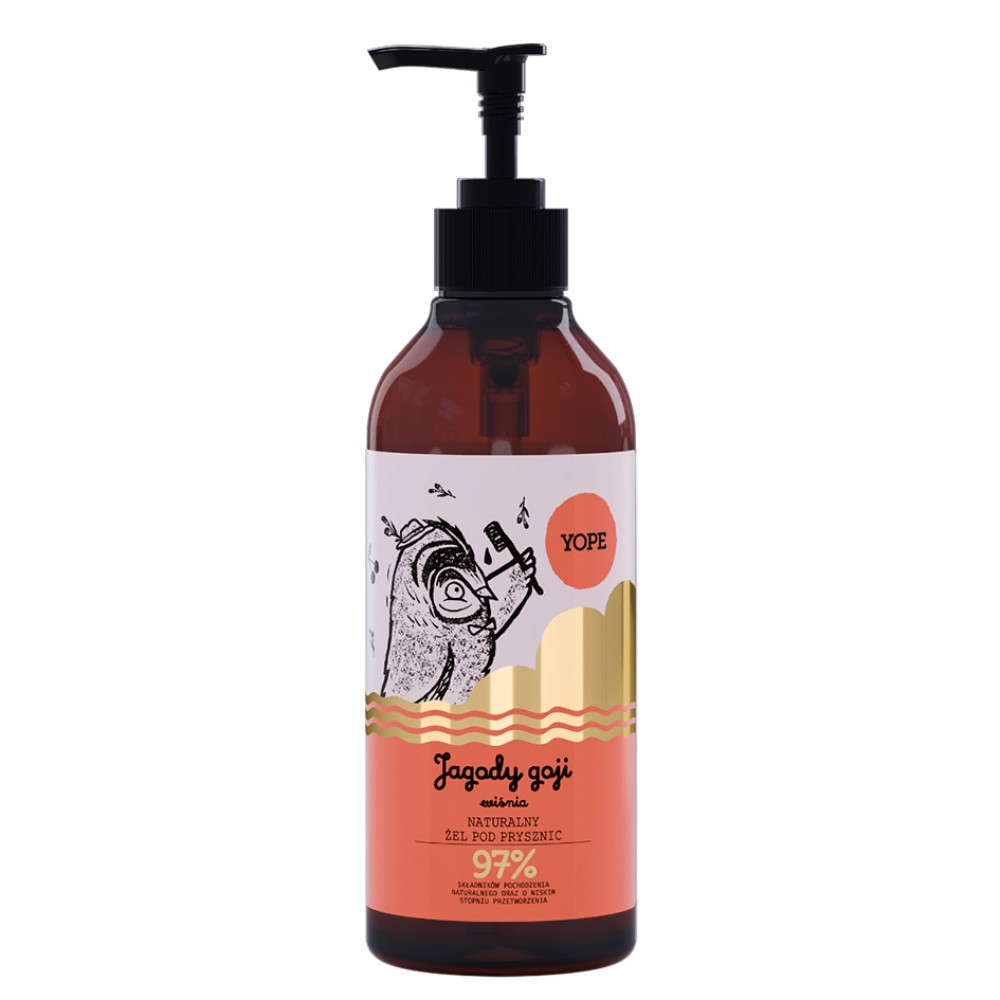 Naturalny żel pod prysznic Jagody Goji i Wiśnia | Yope