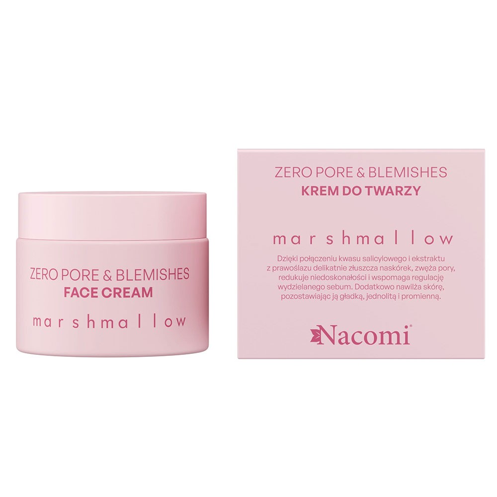 Zero pore & blemishes Krem do twarzy MARSHMALLOW | Nacomi
