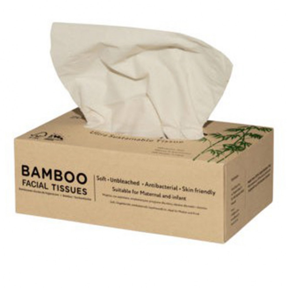 Chusteczki higieniczne bambusowe w pudełku, 3-warstwowe | Zuzii