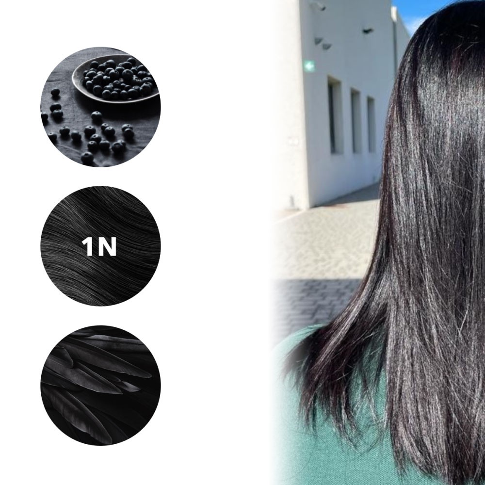 Farba do włosów 1N CZARNY seria NATURALNA | Herbatint Farba do włosów 1N CZARNY seria NATURALNA | Herbatint