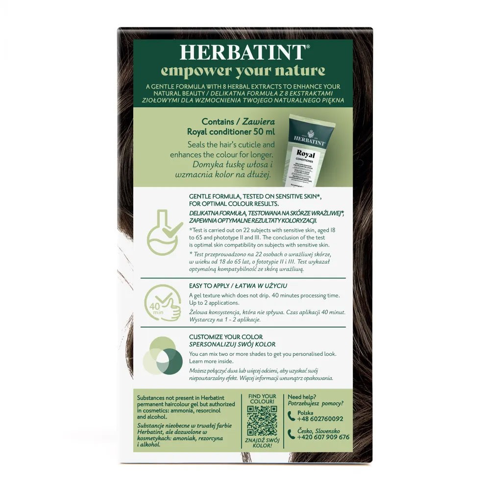 Farba do włosów 4N KASZTAN seria NATURALNA | Herbatint Farba do włosów 4N KASZTAN seria NATURALNA | Herbatint