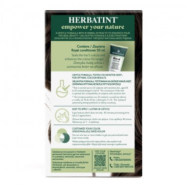 Farba do włosów 4N KASZTAN seria NATURALNA | Herbatint Farba do włosów 4N KASZTAN seria NATURALNA | Herbatint