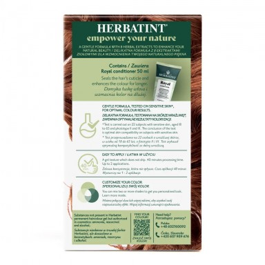 Farba do włosów 7R MIEDZIANY BLOND seria MIEDZIANA | Herbatint Farba do włosów 7R MIEDZIANY BLOND seria MIEDZIANA | Herbatint