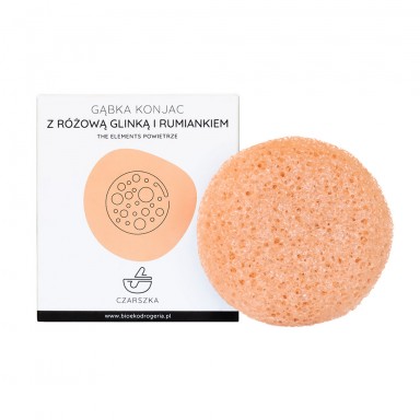 Gąbka konjac z różową glinką i rumiankiem | Czarszka Gąbka konjac z różową glinką i rumiankiem | Czarszka