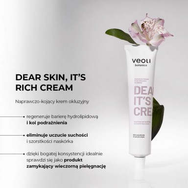 Krem naprawczo - kojący Dear Skin It's Rich Cream | Veoli Botanica Krem naprawczo - kojący Dear Skin It's Rich Cream | Veoli Botanica