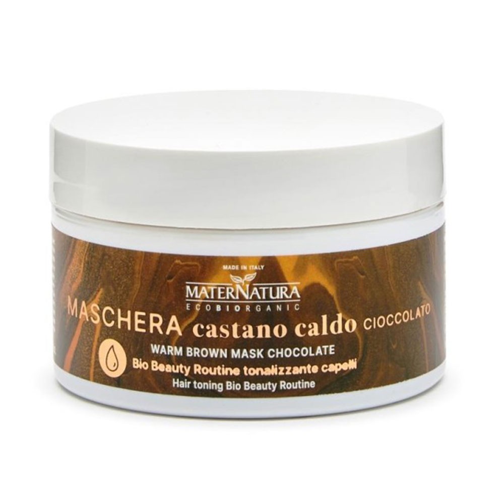 Maska tonująca podkreślająca ciepłe odcienie Ciepły brąz | MaterNatura Maska tonująca podkreślająca ciepłe odcienie Ciepły brąz | MaterNatura
