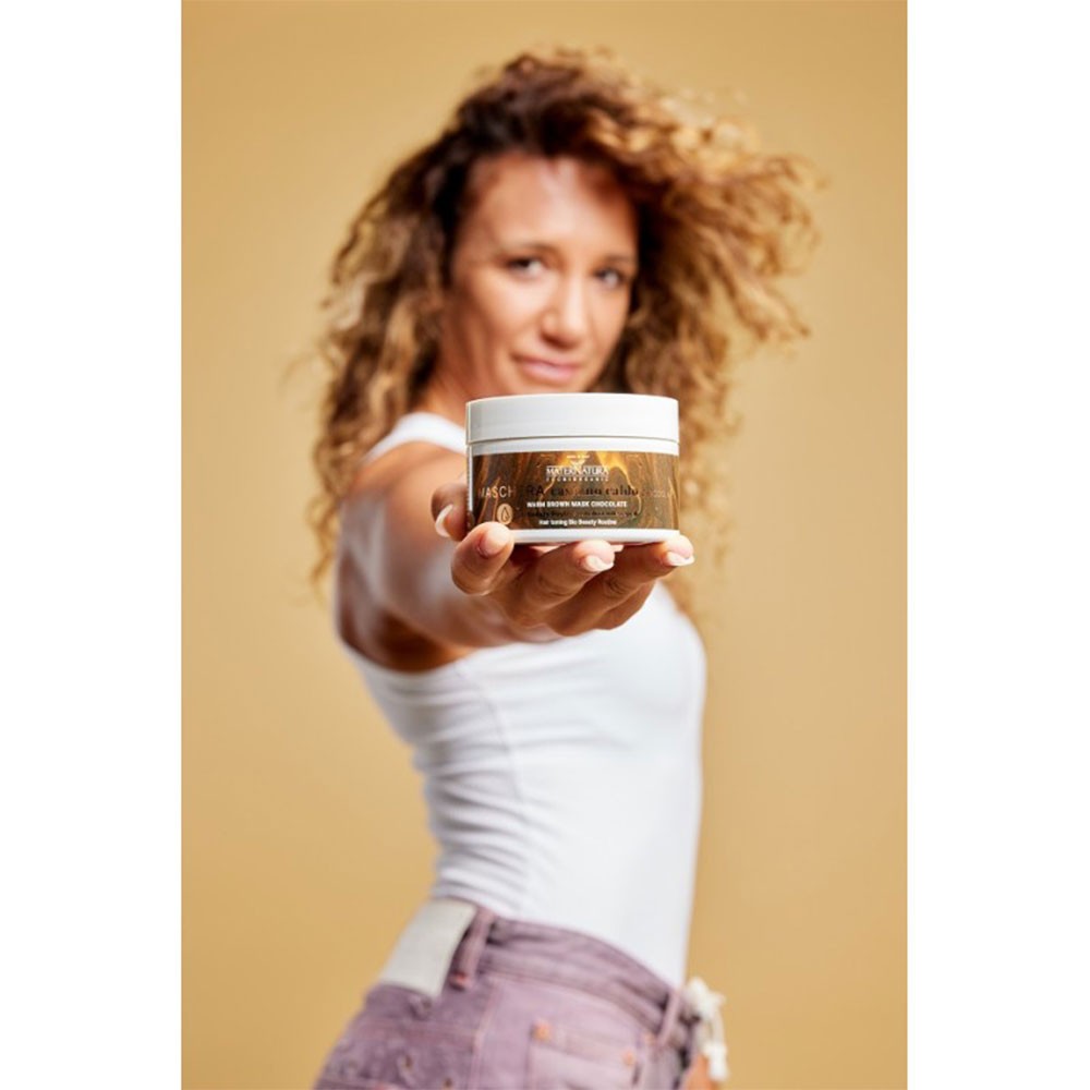 Maska tonująca podkreślająca ciepłe odcienie Ciepły brąz | MaterNatura Maska tonująca podkreślająca ciepłe odcienie Ciepły brąz | MaterNatura