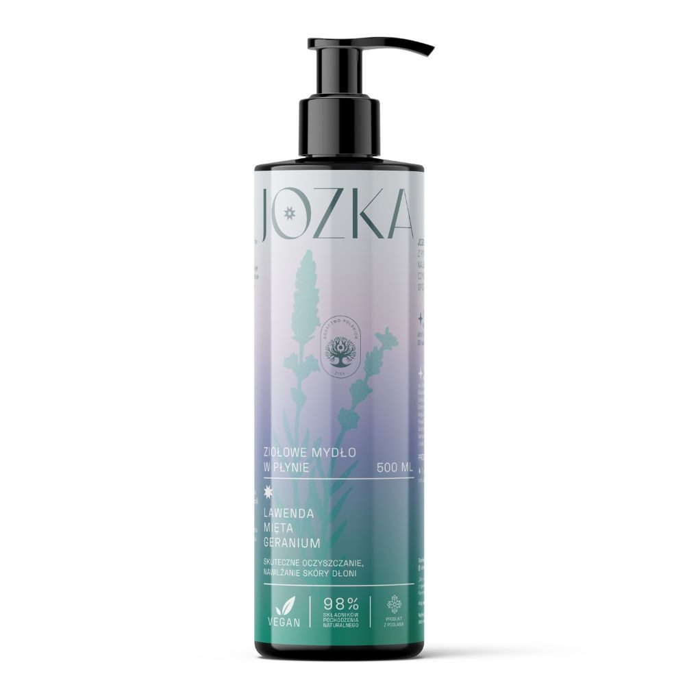 Mydło ziołowe w płynie Lawenda Mięta Geranium | Jozka Mydło ziołowe w płynie Lawenda Mięta Geranium | Jozka