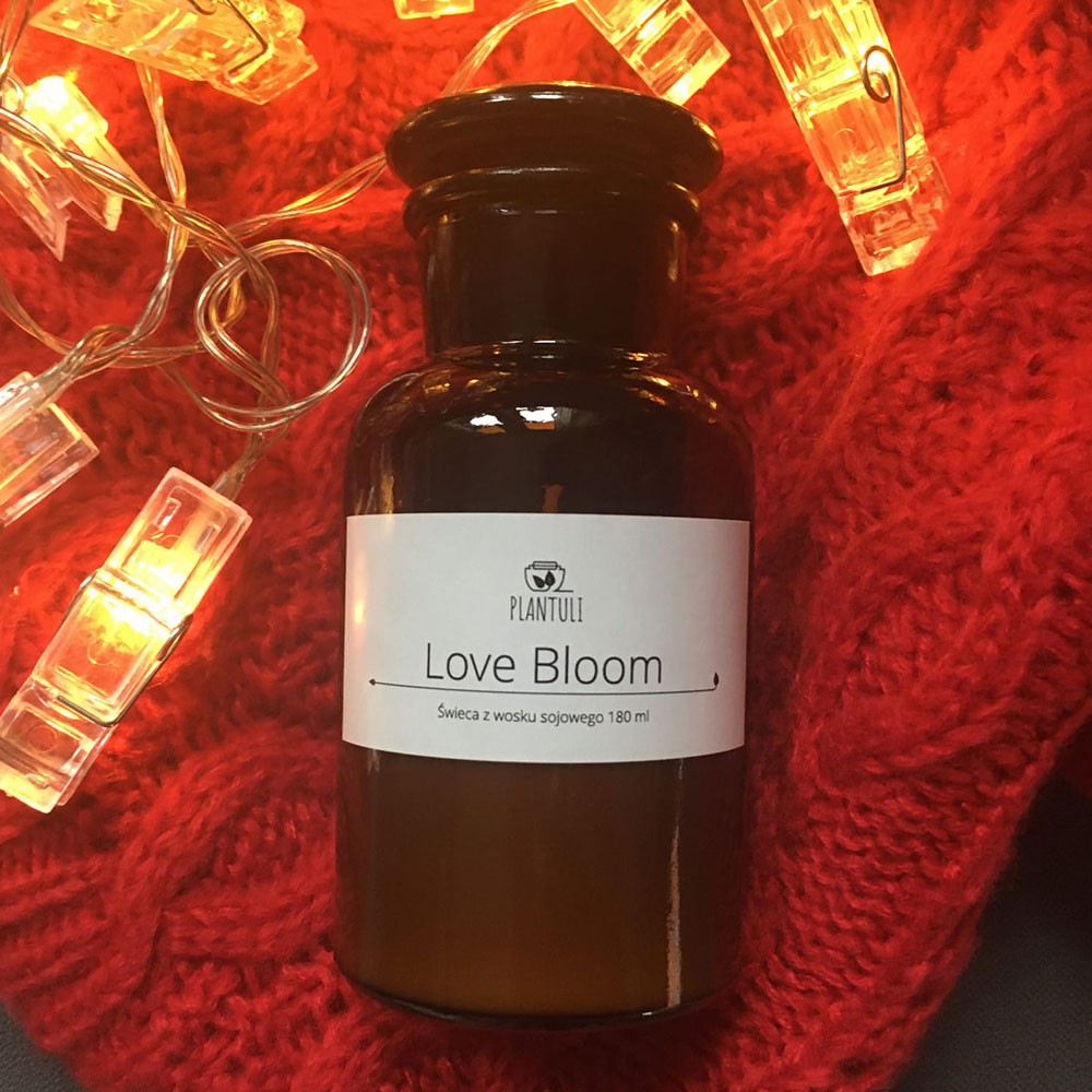 Świeca sojowa Love Bloom BUTELKA | Plantuli