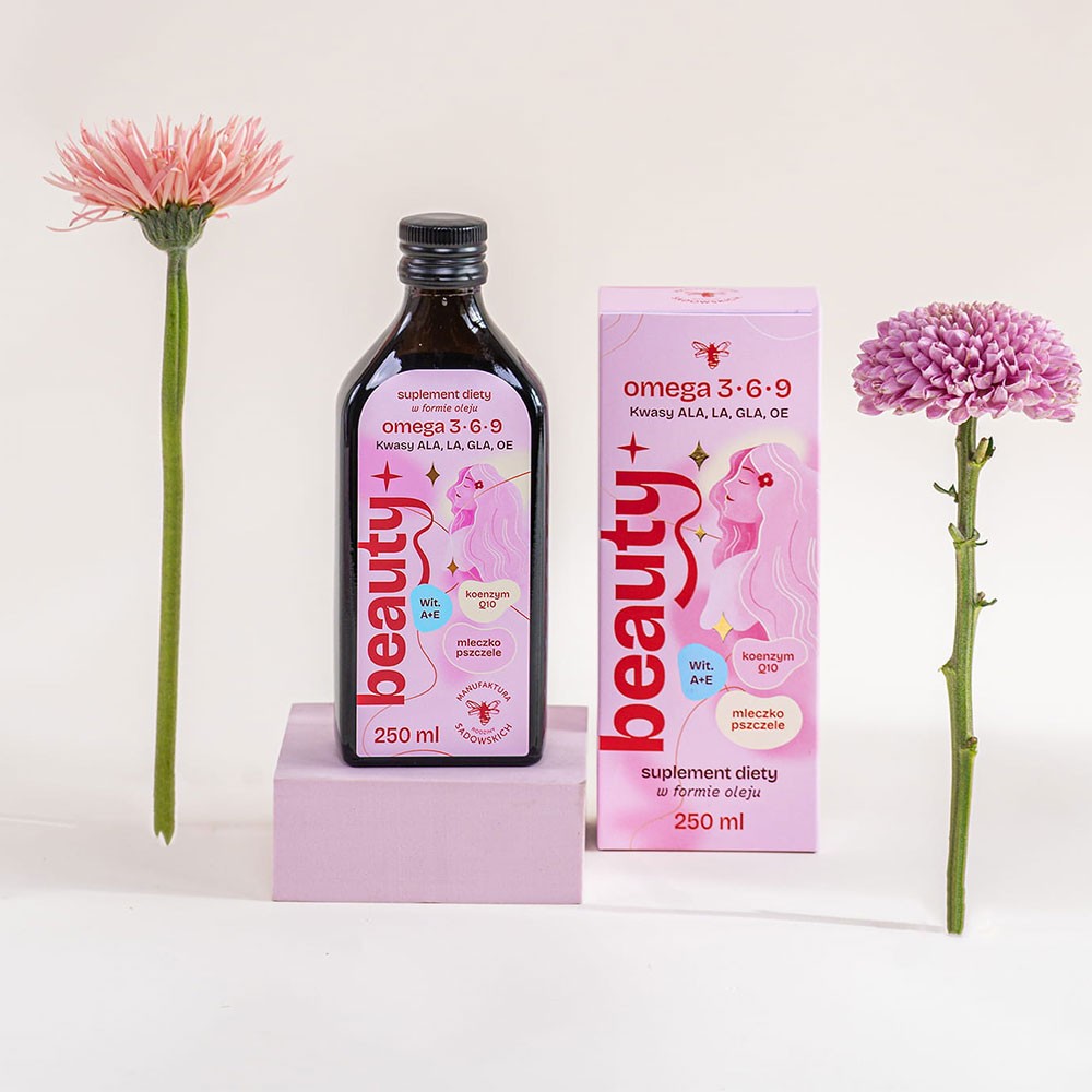 Suplement diety - Olej Beauty+ | Pasieki Rodziny Sadowskich Suplement diety - Olej Beauty+ | Pasieki Rodziny Sadowskich